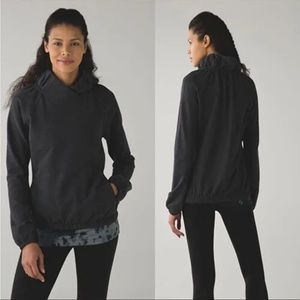 Lululemon After All Pullover French Terry Cotton Heathered Dark  Gray Size 4